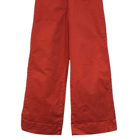 Marine Layer Wide Leg Bridget Crop Orange Denim Pants Size 4 NWOT Womens - Picture 3 of 11